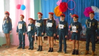 Выступление агитбригады кадетов в детском саду